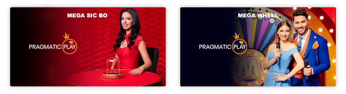 Mega Sic Bo and Mega Wheel Pragmatic Play Games Screenshot